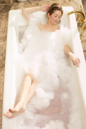 Woman in bath
